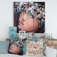 thumbnail image 3 of Designart Portrait Of A Young Lady With Flowers II FLOAT FRAME WALL ART, 3 of 4