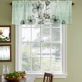 thumbnail image 4 of Green Floral Valances for Windows, Decorative Rod Pocket Window Valance Curtains, Country Rustic Ombre Painting Art Watercolor Short Curtain Drapes for Kitchen/Living Room, 2 Panels, 60" W x 18" L, 4 of 8