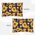 thumbnail image 2 of Pofeuu Vintage Black White Plaid Sunflowe Print Queen Pillow Cases,Pillowcases with Envelope Closure, Wrinkle, Fade and Stain Resistant Pillow Covers-20x26in（No pillow core）, 2 of 7