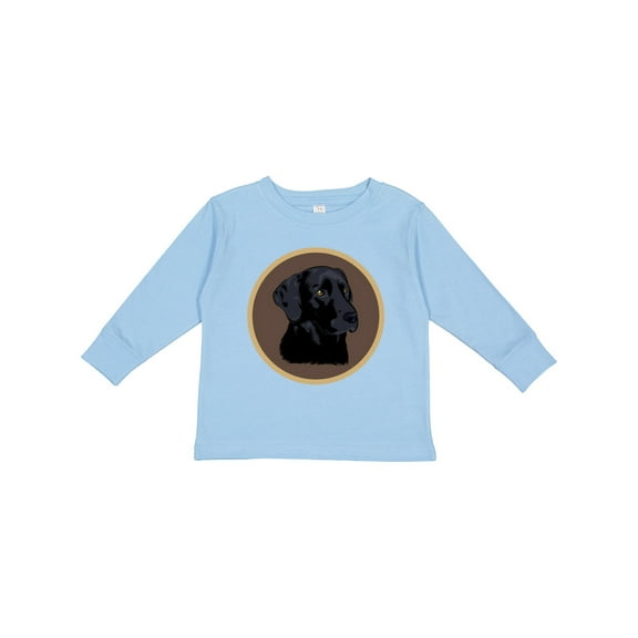 Inktastic Black Lab Dog Labrador Retriever Boys or Girls Long Sleeve Toddler T-Shirt