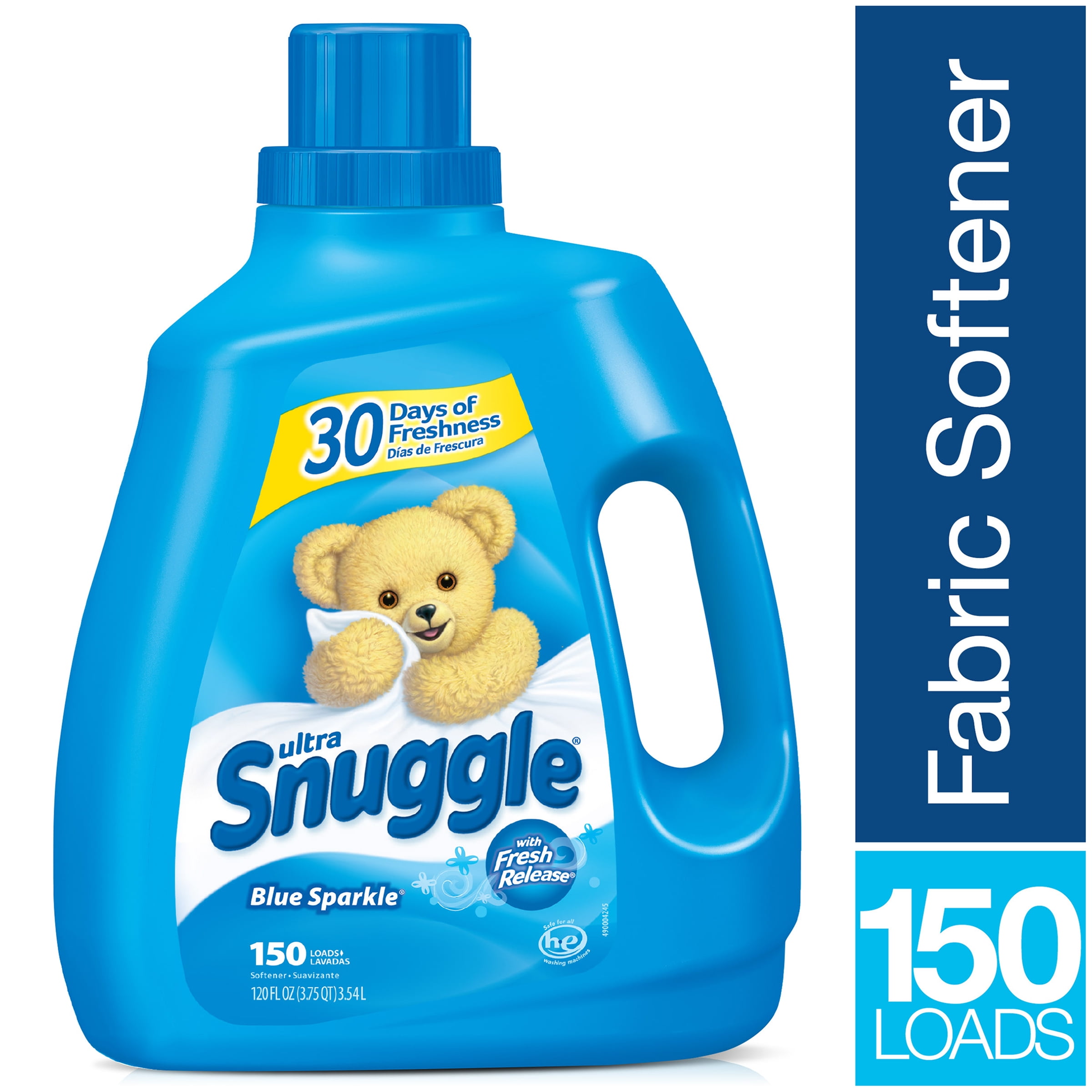 Snuggle Liquid Fabric Softener, Blue Sparkle, 120 Oz, 150 Ultra Loads