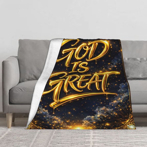 God Is Great Flannel Throw Blanket Soft Blankets for Bed Sofa