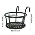thumbnail image 2 of Railing Planter Hanging Plant Holder Over The Rail Flower Pots Basket Metal Fence Balcony Deck Planters for Indoor and Outdoor Plants(1Pcs Black), 2 of 5