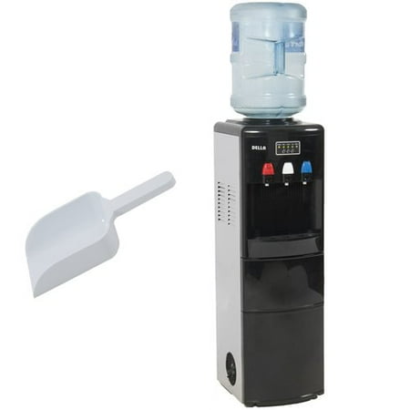 Della Freestanding Water Dispenser Hot and Cold with Ice Maker Machine w/ Child Safety Lock, Black