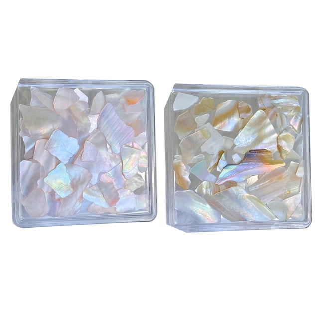 2 cajas de accesorios para uñas de concha ultrafina de color Phantom irregulares y rompibles para manicura casera