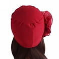 thumbnail image 4 of Chapeau Rétro pour Femmes avec Grandes Fleurs, Turban Jaune, 4 of 6