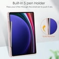 thumbnail image 5 of Allytechgroup Folio Case for Samsung Galaxy Tab S9 11 inch 2023 Released (Model Number: SM-X710/X716B/X718U), Slim Trifold Stand Cover with Pencil Holder Clear Back Shell Shockproof Cover, Rosegold, 5 of 8