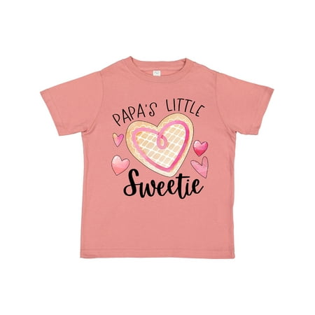 

Inktastic Papa s Little Sweetie with Pink Heart Cookie Gift Toddler Boy or Toddler Girl T-Shirt