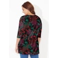 thumbnail image 3 of Catherines Women's Plus Size Easy Fit 3/4-Sleeve Scoopneck Tunic, 3 of 6