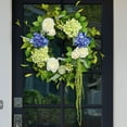 thumbnail image 5 of TETOU 23" Hydrangea Wreaths, Artificial Floral and Seasonal Wreath, Spring Wreaths for Front Door Outdoor Indoors Winter Valentine, 5 of 8