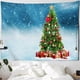 thumbnail image 1 of Tapiz de muñeco de nieve de Navidad colgante de pared Papá Noel regalos bohemios Hippie ambiente festivo decoración del hogar, 1 of 4