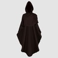 thumbnail image 4 of Unisex Court Style Cape Punk Style Loose Hooded Button Down Woolen Loose Cape Top, 4 of 6