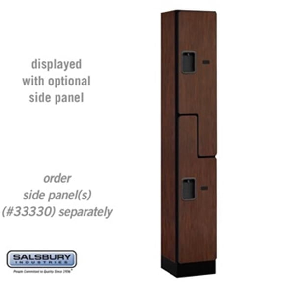 SalsburyIndustries  Double Tier S Style 1 Wide 6 ft. X 15 in. Designer Wood Locker - Mahogany