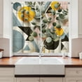 thumbnail image 3 of Ambesonne Eucalyptus Leaves Kitchen Curtains, Retro Branches, 55"x24", Orange Blue Grey Peach, 3 of 3