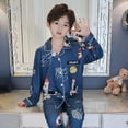 thumbnail image 1 of Conjunto de pijamas de invierno y Navidad para niños, ropa de dormir de manga larga con dibujos animados, para otoño, 1 of 4