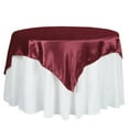 thumbnail image 4 of BalsaCircle 60" x 60" Burgundy Square Satin Table Overlays Wedding Catering Linens Tablecloth, 4 of 8