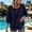 A1 Navy, variant on Linen Shirts for Women Boho Tops for Women 3/4 Sleeve Blouses for Women Retro Flowy Fit and Flare Blouses Jacquard Boho Blouse Womens Peasant Tops Business Casual Tops For Women Blue L