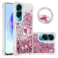 thumbnail image 1 of Funda para Honor 90 Lite 5G con Brillo Líquido Flotante, Purpurina, Parachoques y Anillo Giratorio Soporte, 1 of 5