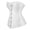 White, variant on Women's Gothic Brocade Lace Up Boned Bustier Corset Top Black L