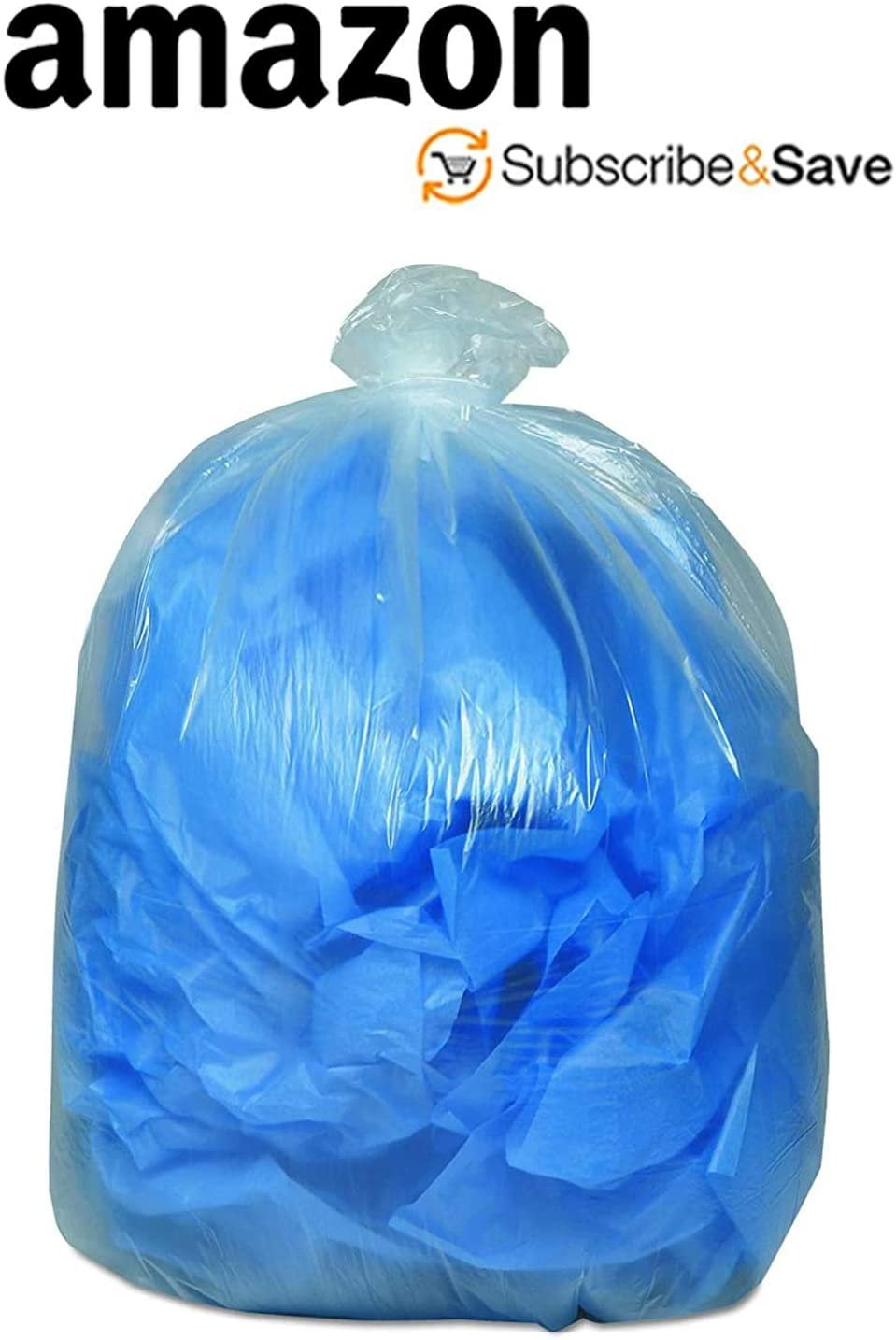 Dropship Pack Of 200 Blue Polyethylene Trash Bags 40 X 48. HDPE 60-80  Gallon Garbage Can Liners 40x48. Thickness 18 Micron. Star Sealed Bottom.  Tear Resistant Trash Liners For Offices; Schools; Kitchen.