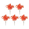 thumbnail image 2 of Faux Artificial Fake Flowers Eucalyptuss Plants 7 Forks Eucalyptuss Violet Home Outdoor Decorative Flowers 5Pc, 2 of 6