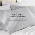 thumbnail image 2 of Light Gray 300TC Cotton Cooling Pillow Case Set, Standard/Queen, by Noble Linens, 2 of 8