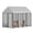 7.94'L x 4.13'W+1, variant on YANGXUN Large Outdoor Dog Kennel Metal Pet Playpen Run Enclosure Animal Hutch Fence with Waterproof UV Resistant Roof Cover and Rotating Feeders 8x4x6 Feet