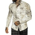 thumbnail image 1 of T-shirt à Manches Longues Col Blouse Boutonné Décontracté à Manches Longues, 1 of 7