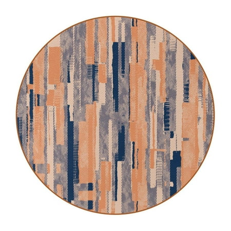 

OWNTA Retro Vintage Rustic Abstract Art Pattern Premium Microfiber Leather Round Coasters (6PCS) - 11x11 cm/4.3x4.3 in - Durable & Stylish Cup Mat Set