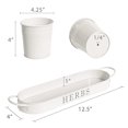 thumbnail image 4 of Set de macetas Barnyard Designs Farmhouse Herb Garden, color blanco, 4 of 21