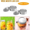 thumbnail image 2 of Canning Lids, Regular Mouth Mason Jar Lids, Stainless Steel Lids For Mason Jar Regular Mouth, Split-type Lids Leak Proof And Secure Canning Jar Caps, 10 Pack (Silver), 2 of 7