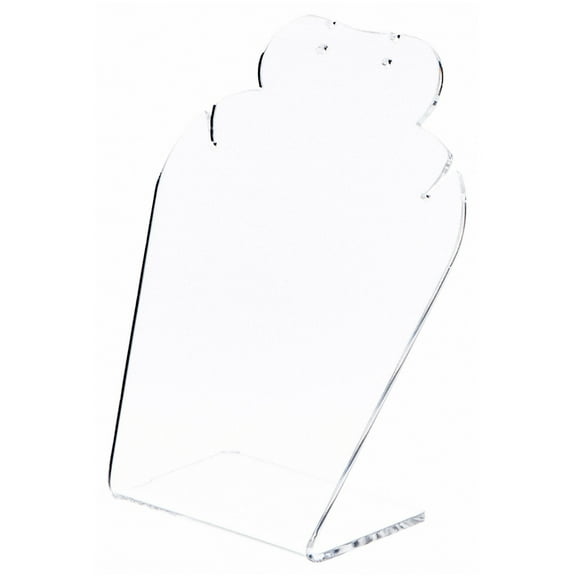 Plymor Clear Acrylic Necklace/Earring Combo Display Stand, 4.625" W x 3" D x 5.25" H