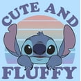 thumbnail image 2 of Men's Lilo & Stitch Cute and Fluffy Graphic Tee Light Blue 2X Large, 2 of 4