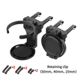 thumbnail image 3 of 2pcs Car Cup Holder Fit Most Size Mugs Water Bottle Drink 60-80MM Adjustable Folding Wall Car Desk Cup Holder for Trucks, RVs, Vans, Boats, Campers, Caravans, 3 of 6