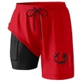 thumbnail image 3 of FYEGRE Short de Plage Résistant à l'Eau pour Homme Short de Planche Imprimé pour Homme pour Loisirs en Plein Air Confortable Léger Extensible Été et Automne Tenue Décontractée Rouge TTG, 3 of 3