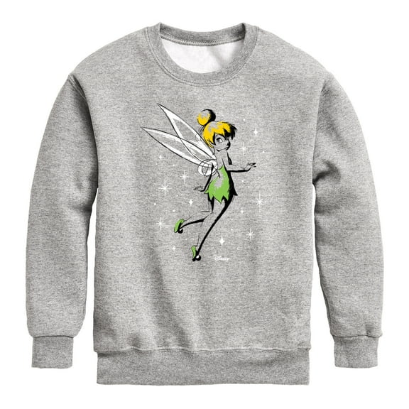 Tinker Bell - Tinker Bell Sketch Sparkles - Toddler And Youth Crewneck Fleece Sweatshirt