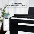 thumbnail image 6 of 88-Key Digital Piano, Full Weighted Action Electric Keyboards Piano for All Experience Levels, with Furniture Stand, Power Adapter, Dual 20W Speakers, Triple Pedals, Headphone (Black，GDP-105), 6 of 10