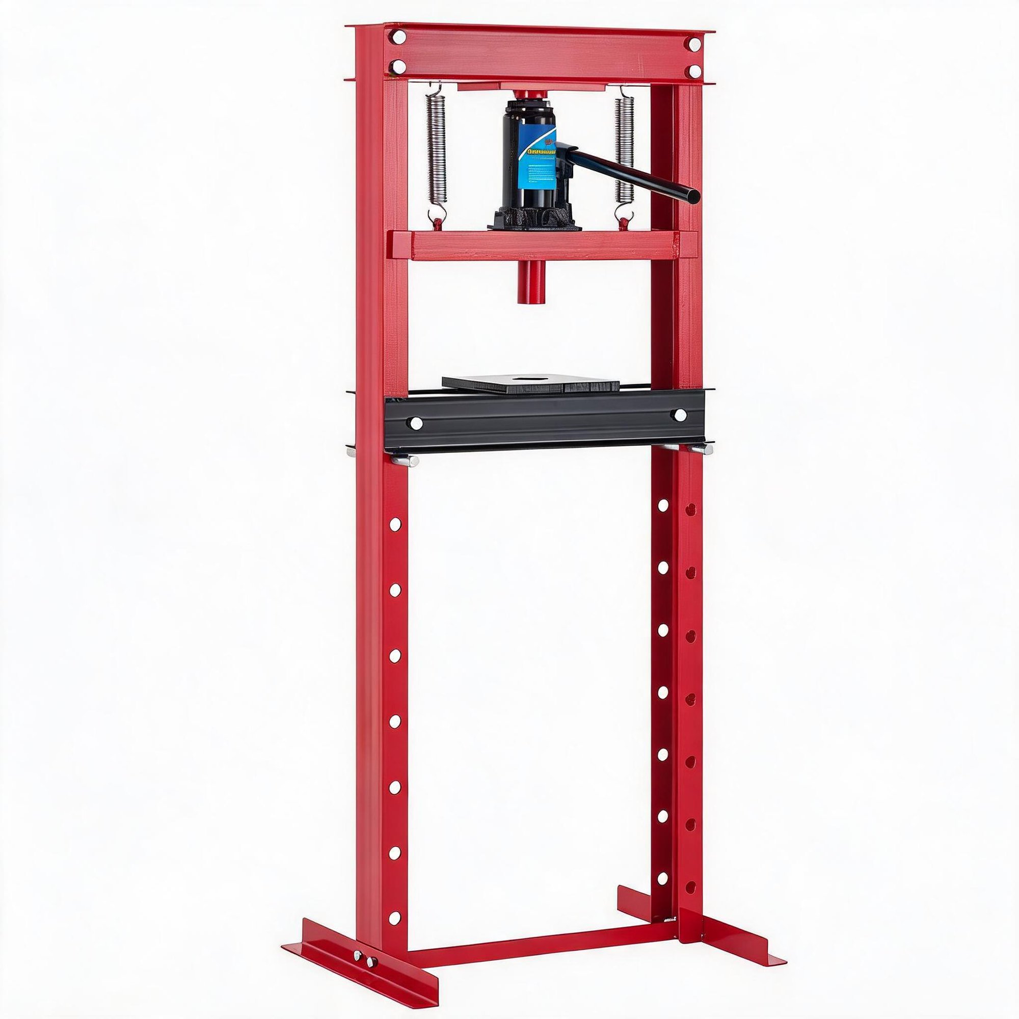 TacleeKii 20 Ton H-Frame Hydraulic Shop Press Adjustable Garage Floor Press for Automotive Repair Metalworking Industrial Worksho Red