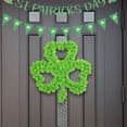thumbnail image 2 of Cheapark St. Patrick's Day Shamrock Artificial Flower Decorative Wreath, 2 of 7