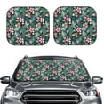thumbnail image 2 of Fotbe Rose Flowers 2-Piece Car Windshield Sun Shade | Sun Blocker for Car Windshield | Foldable Automotive Interior Accessories for Sun Protection-Small, 2 of 7