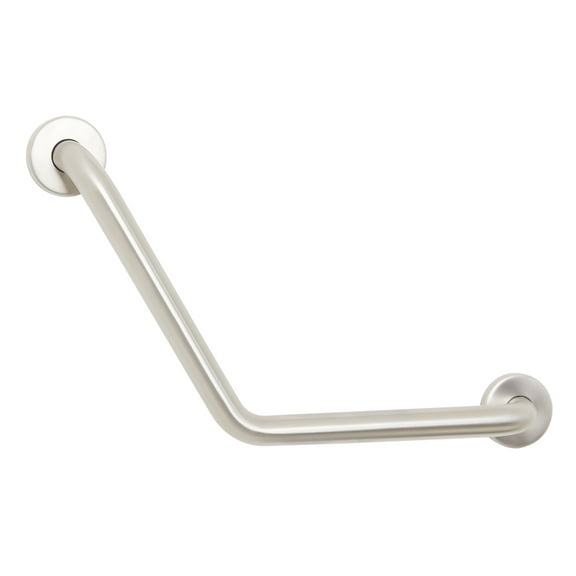 12-inch x 12-inch Boomerang Shaped Shower Grab Bar, Stainless Steel