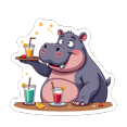 thumbnail image 3 of Cartoon Hippo Theme Stickers, Waterproof Hippo Theme Sticker for Water Bottle Laptop Phone Cases Planner Skateboard Luggage Helmet Party Favor Decor, Ideal for Adults Teens Teacher Rewards, 3 of 9