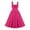 Hot Pink, variant on Elvqul Womens Dresses Pink Summer Solid Fashion Midi Sun Dress Sleeveless Mid-Length for wedding