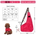 thumbnail image 5 of LUXMO Small Dog Pet Cat Sling Carrier Bag Adjustable Hands-free Dog Travel Bag Pet Carrier Bag, 5 of 6