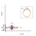 thumbnail image 4 of ANGARA Natural Criss-Cross Marquise Amethyst Solitaire Ring with Diamonds in 14K Rose Gold for Women (Size-10x5mm) | February Birthstone, Anniversary, Jewelry Gift for Women | Natural Amethyst Ring, 4 of 8