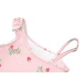 thumbnail image 5 of Serdomi Little Girls Pink Strawberry Print One-Piece Swimsuit Asymmetrical Ruffle Bathing Suit Size 8, 5 of 7