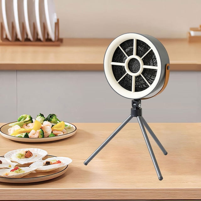 Campana extractora portátil para ahumadores de mesa, extractor de humo para barbacoas de interior, máquina de humo para acampar al aire libre, para gris