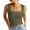 Green, variant on Seductiva Women's Loose Fit Casual Flowy Tank Tops Women Cute Crop Tank Top Square Neck Womenide Strap Vest Slim Fit Floral Lettuce Trim Cropped Tops Tank Summer Sleeveless Tops Basic Tees