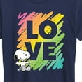 thumbnail image 3 of Peanuts - Rainbow Love Scribble - Ladies Short Sleeve Classic Fit Tee, 3 of 6