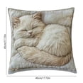 thumbnail image 2 of Cute Cat Pillow Cover 18x18 Inch, 3D Embroidery Look Throw Pillow Case, Soft Polyester Decorative Pillow Cover for Sofa Bedroom Living Room Home Decor, 2 of 5